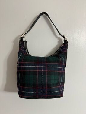 Coach Plaid Tartan Shoulder Bag Y2K Eras